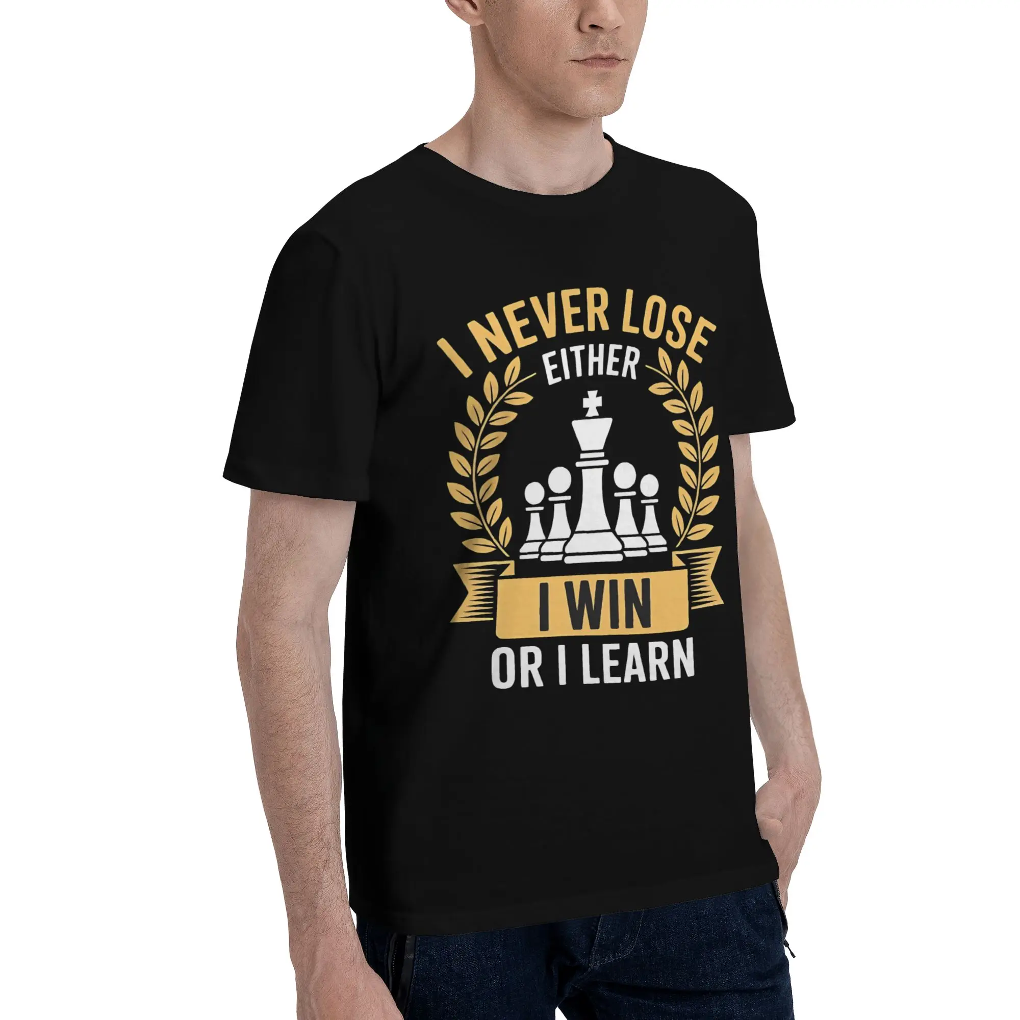 Men Women Graphic I Never Lose Either I Win Or I Learn T Shirt Tee 100% Cotton NUNCA PIERDO T-shirts Clothes