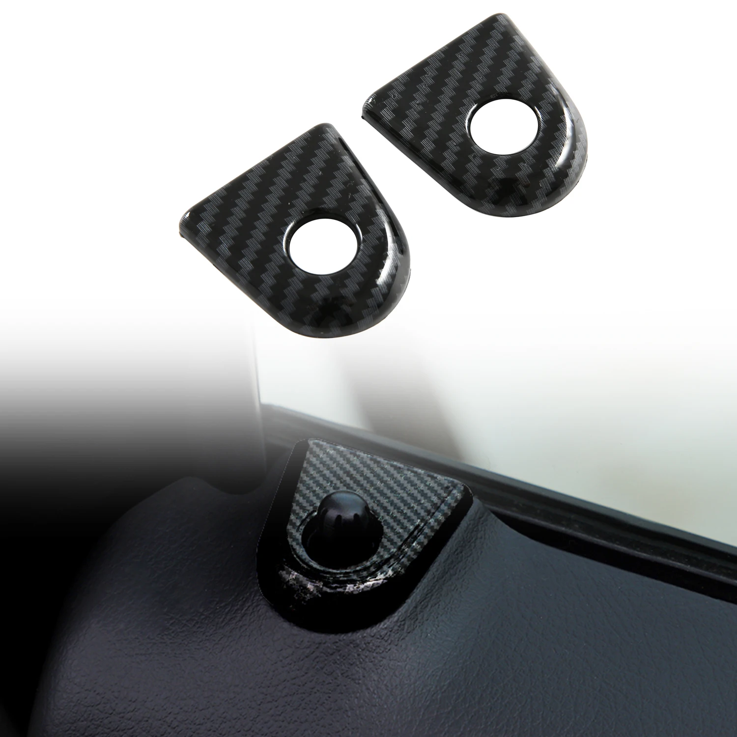 Fit for Mercedes-Benz Vito W447 2014-2024 Carbon Fiber Look Interior Door Lock Cover Trim 2pcs