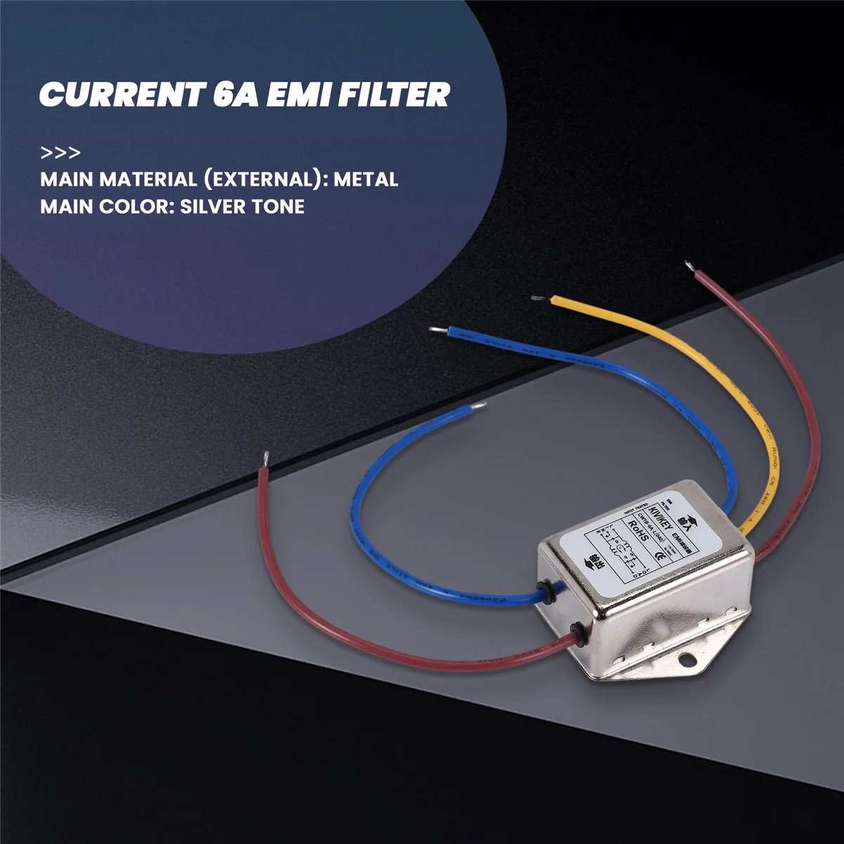 AU35 AC 115 V/250 V 6 A EMI filtro de ruido de fase individual