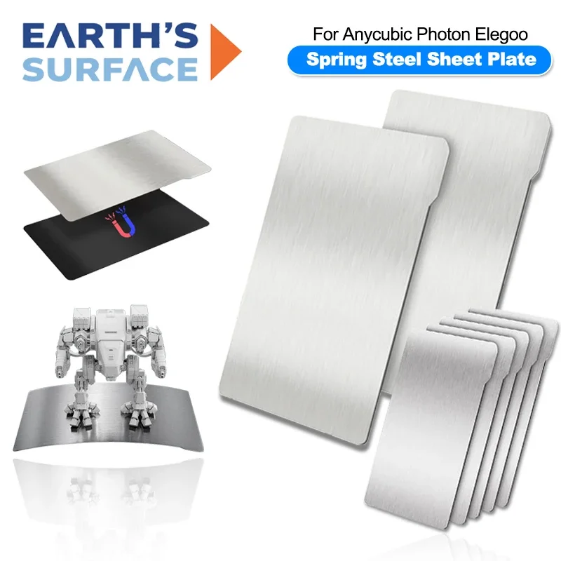 Full Sizes 3D Printer Building Plate Spring Steel Flexible Plate Magnetic Base for ELEGOO Saturn/Mars Anycubic Photon Mono 6K 4K