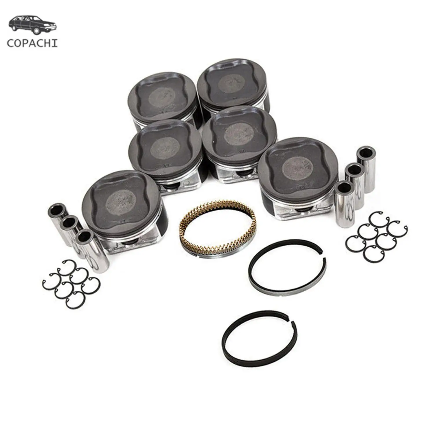 1set Piston & piston Ring Kit 13101-31120-A0 13101-31030 for 03-09 Toyota 4Runner FJ Cruiser Tacoma 4.0 1GRFE Engine Part