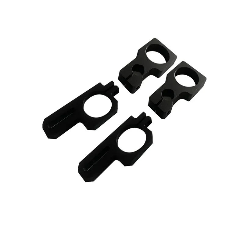 Custom Black Anodized Aluminum Alloy CNC Precision Machined Mechanical Fixing Clamp Kit Equipment Connecting Clamp Assembly