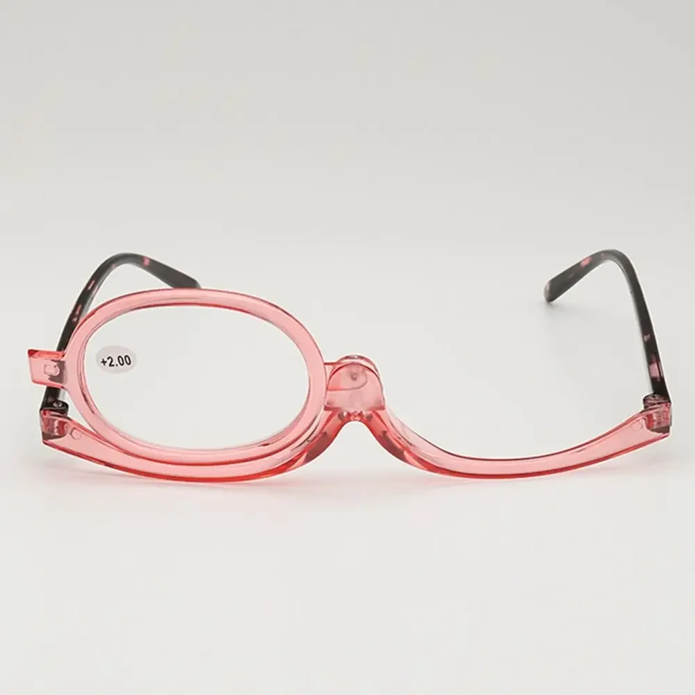 +1.0~+4.0 Diopter Rotating Makeup Reading Glasses Vision Care Colourful Frame Magnifying Glasses Eyewear Cosmetic Glasses Woman