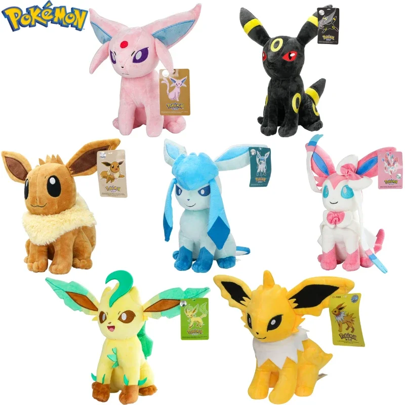Oringinal Kawaii Pokemon Umbreon Sylveon Espeon juguetes de Peluche suaves lindo Anime Eevee Jolteon Glaceon Sylveon muñecos de Peluche