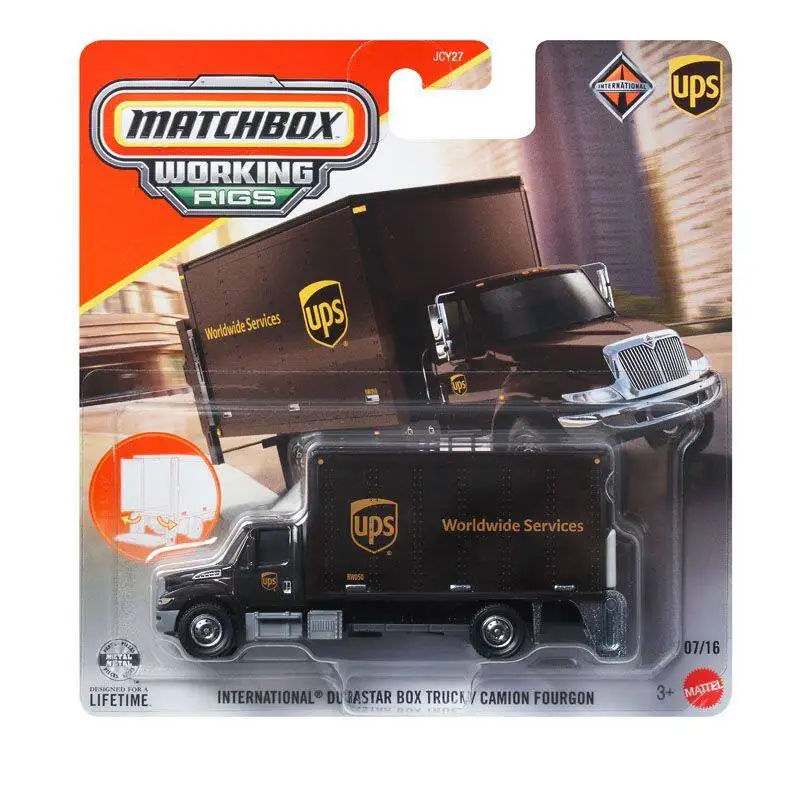 N3242 Matchbox 1:64 UPS delivery van Fire engine transport vehicle dining car diecast alloy car model Children's toys and gifts
