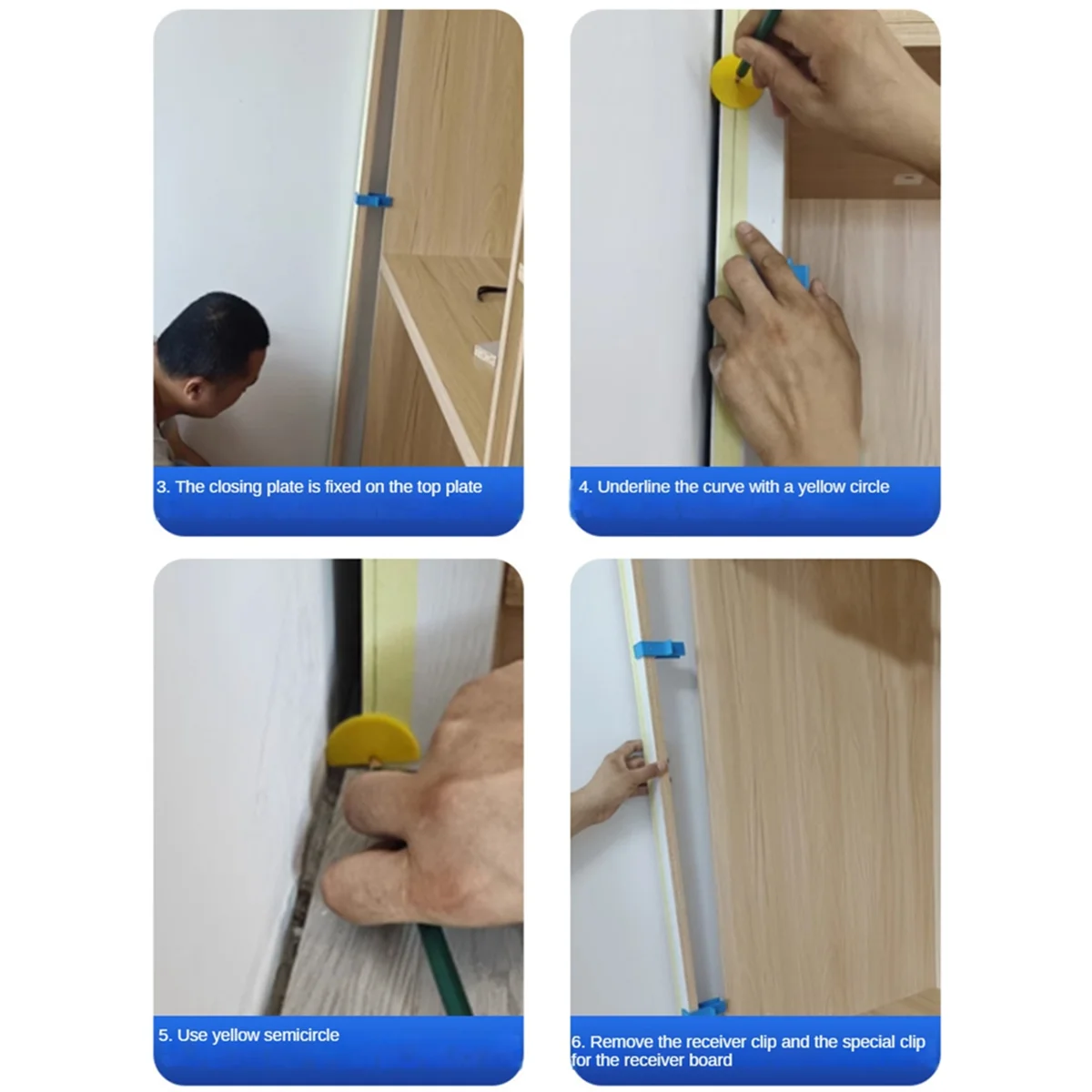 Wardrobe Closing Board Clip 16-18mm Jigs Closing Fixing Clip Carpentry Closing Fixed Clamp Tool Wood Marking Fixture-C