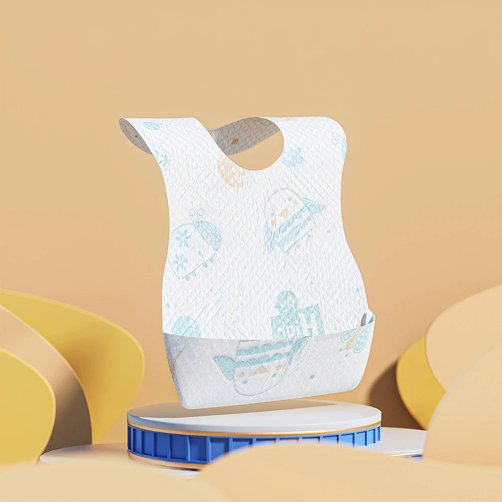 

Disposable Waterproof Baby Bibs, Large Feeding Bibs for Toddlers, Eating Bib for Infants & Children