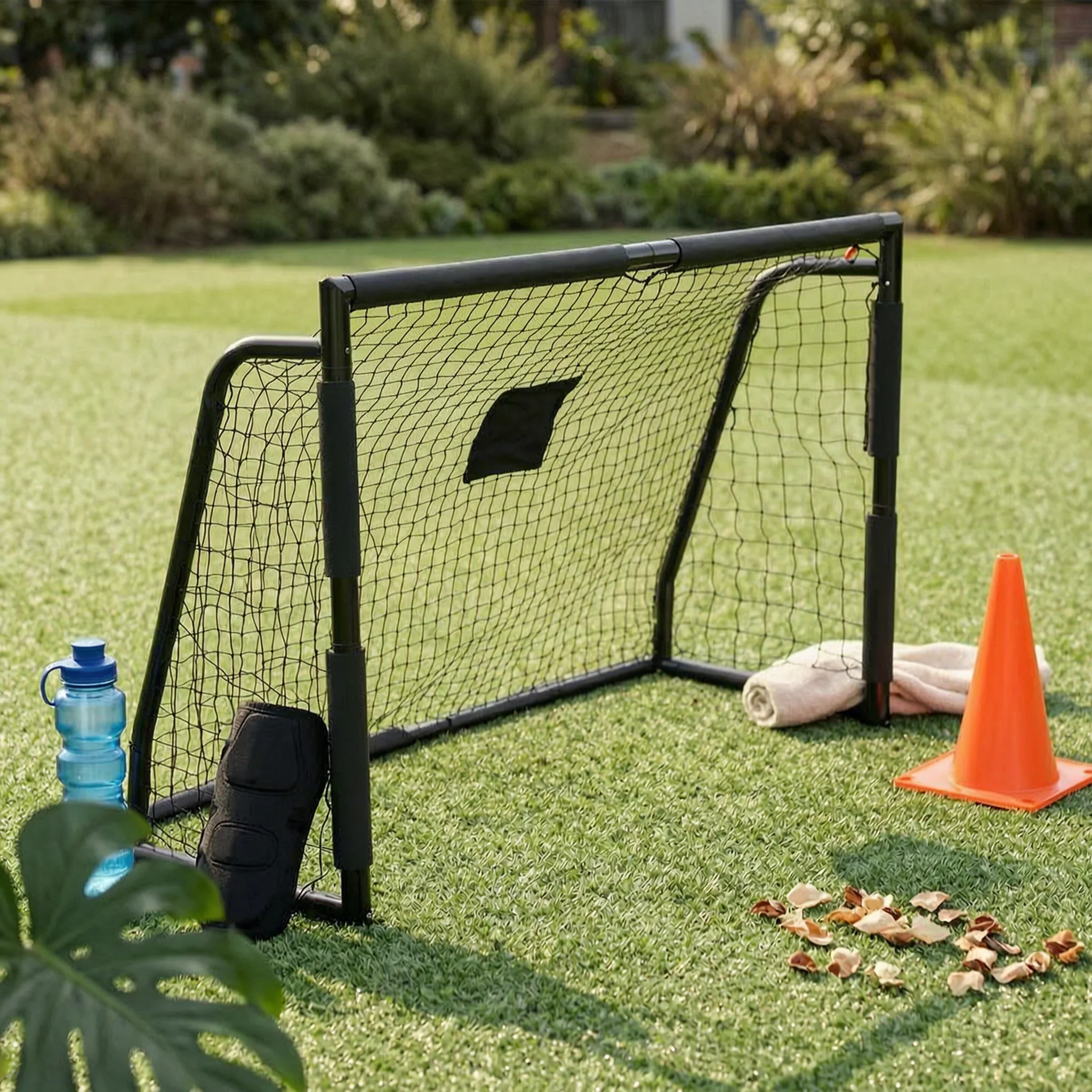 

Steel Soccer Goal Rectangular Soccer Practice Goal Sports Equipment Heavy Duty Weather Resistant