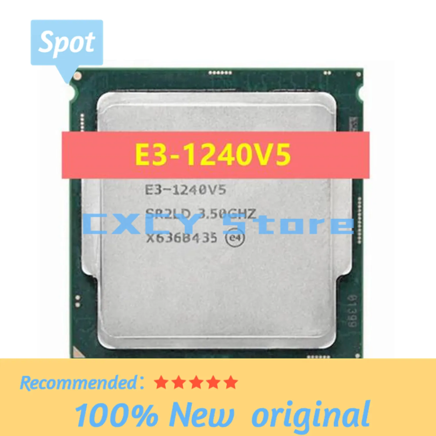 

Xeon E3 1240 V5 3.50GHZ E3-1240 V5 Quad-Core 8MB E3-1240V5 LGA1151 14nm 80W 1year warranty