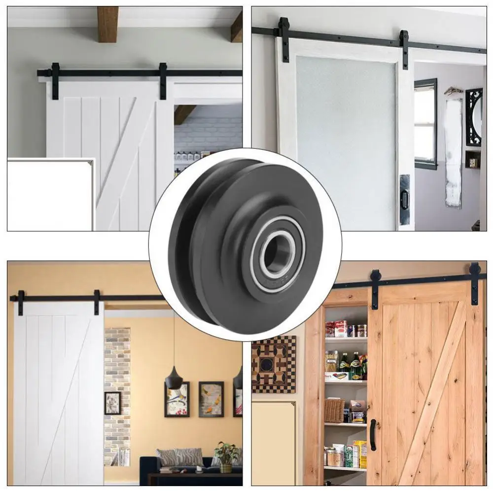 Sliding Barn Closet Roller Durable Cabinet Hanging Track Pulley