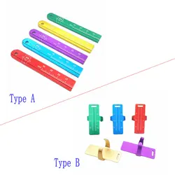 Règles dentaires en Aluminium coloré, échelle de mesure endodontique règles de doigt outils de dentiste matériaux 1 pièce