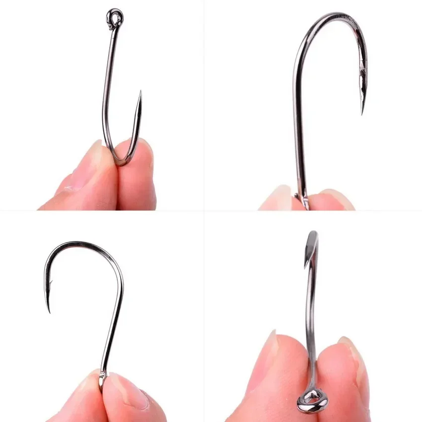 Aorace 100 قطعة/boîte hameçon de pesca Iseama cercle carpe ojos crochet de pesca ensemble taille 2-15 #   Hameçon الدائري العين