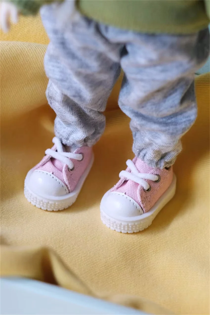 

Обувь для кукол BJD, игрушки для девочек и мальчиков, спортивные маленькие 1/6, милые красные, синие, белые парусиновые туфли на мягкой подошве, подарки, аксессуары для кукол