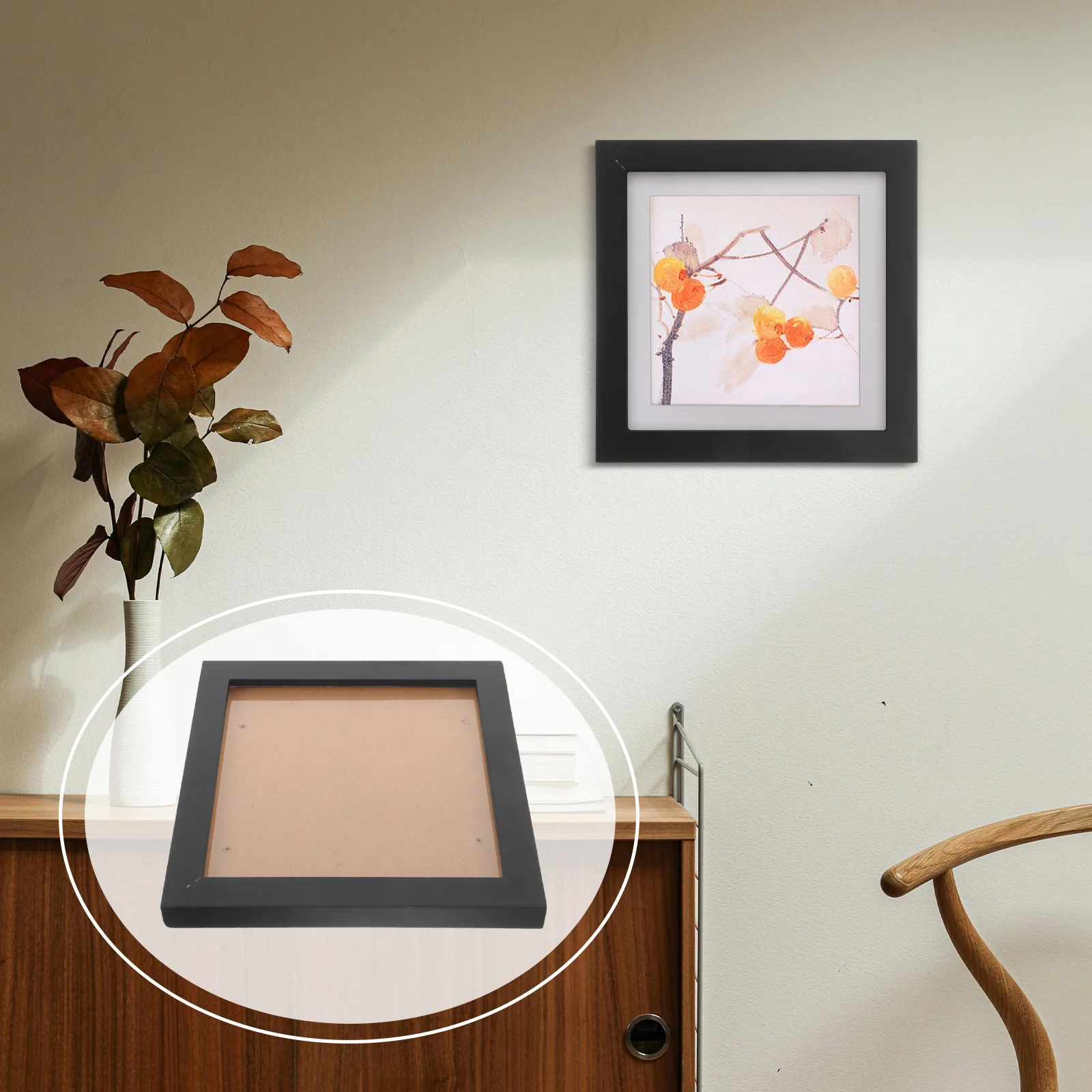 

Embroidery Display Frame Black Square Hoop Photo Frame 7 Inch Wall Mount Cross Stitch DIY Home Decor Craft Without Picture