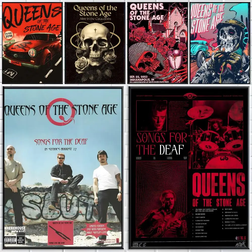 Rock Band Q-Queens of the Stone Age Poster Distinct Home Decor Concepts Chic Indoor Art Pieces