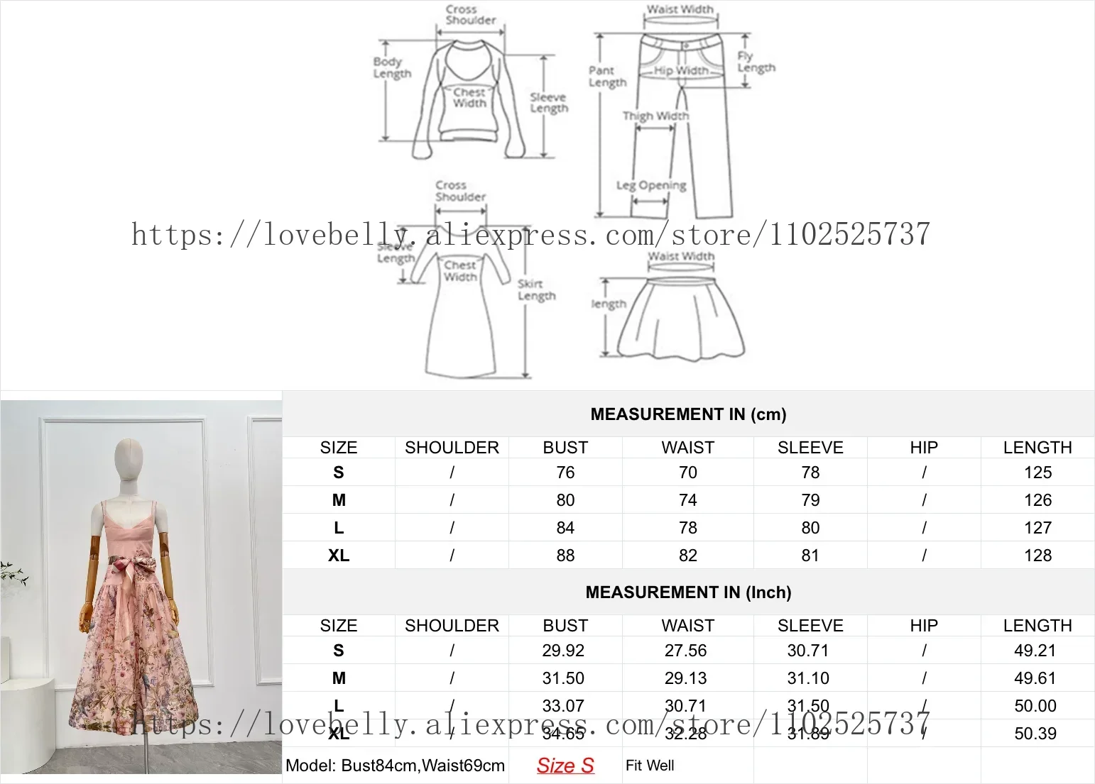 เดรสยาวปานกลางลายดอกไม้สีชมพูพิมพ์ลายนก แขนกุด เปิดหลัง ดีไซน์ใหม่ ปี 2026 สำหรับผู้หญิง