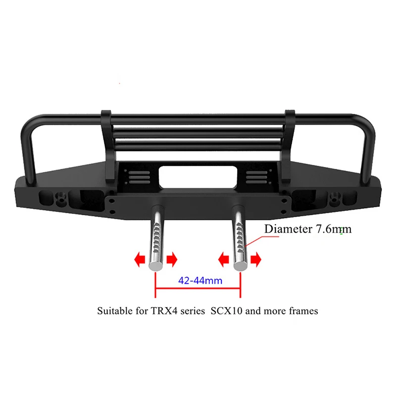 Przedni zderzak TRX4 SCX10 II 90046 90047 metalowy przedni zderzak 1/10 RC Traxxas TRX4