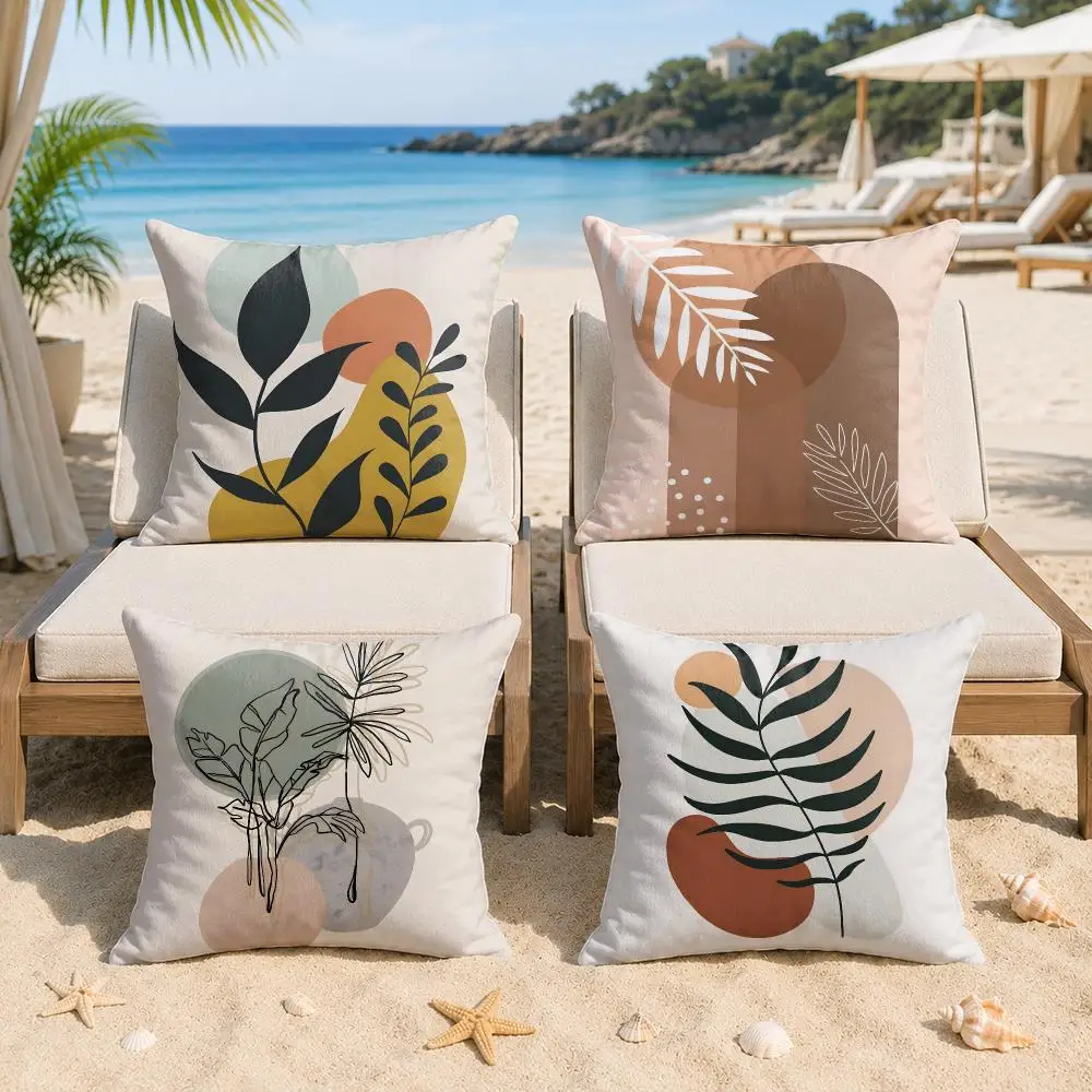 Trend Rustic Geometric Floral Cushion Cover Silky Short Plush Invisible Zipper Dustproof Sofa Pillow Case For Home Decor