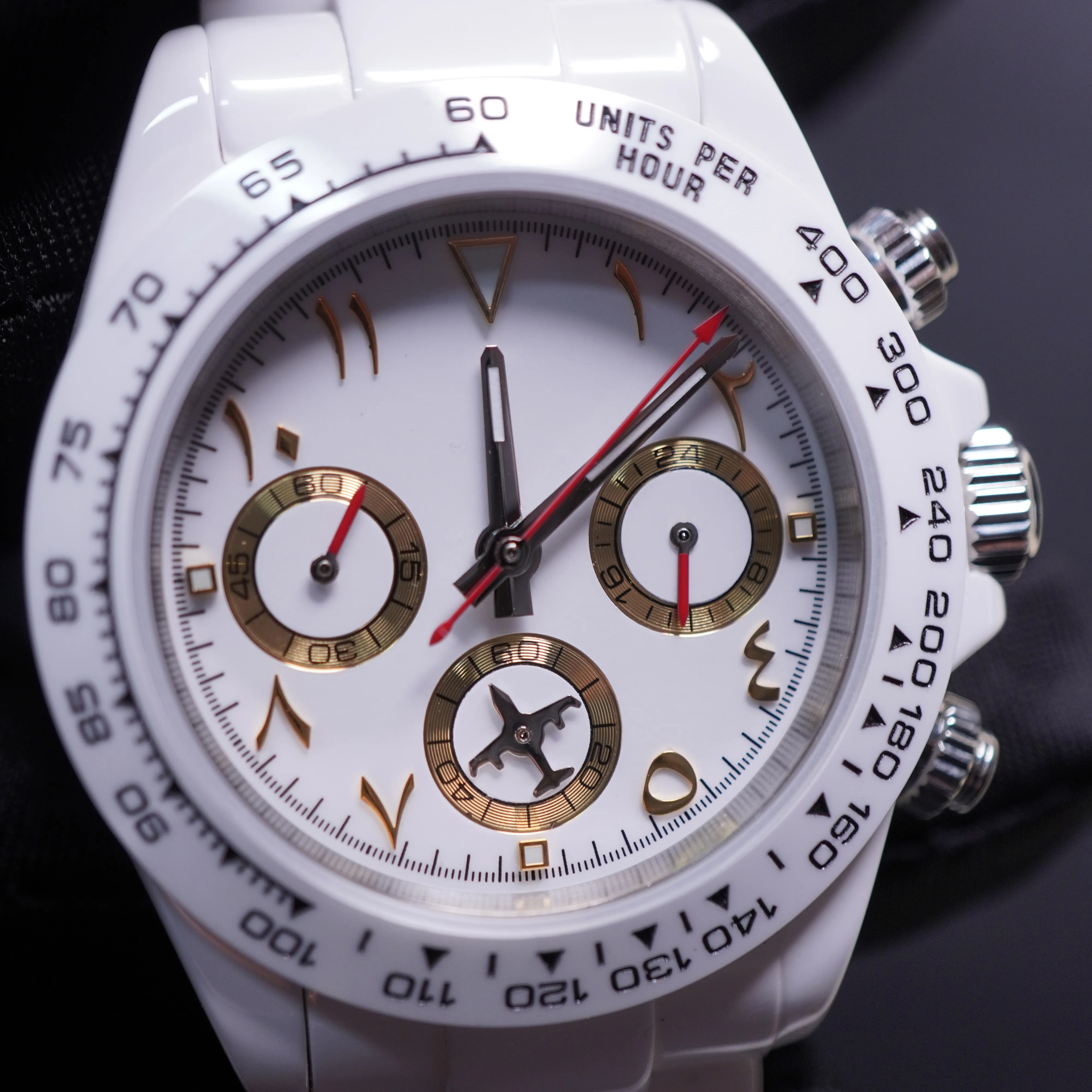 40mm Full Ceramic Men Chronograph Watch VK63