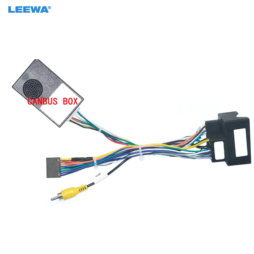 

LEEWA Car 16Pin Power Wiring Harness Cable Adapter With Canbus For Great Wall Poer F7 H6 H9 Install Aftermarket Android Stereo