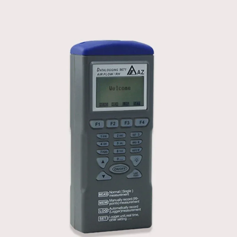 AZ-9671 مسجل بيانات رقمي جديد لقياس شدة الريح مع مبرمج نطاق سرعة الرياح 0.6 ~ 32 متر/الثانية AZ9671 مبيعات ساخنة
