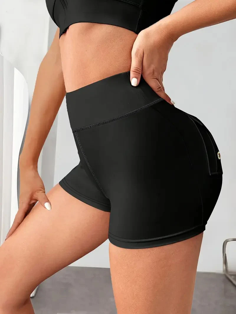 Women High Waist Cargo Yoga Shorts Butt Lifting Multi Pocket Workout Shorts Butt Lifting Stretchy Gym Workout Shorts Casual Wear