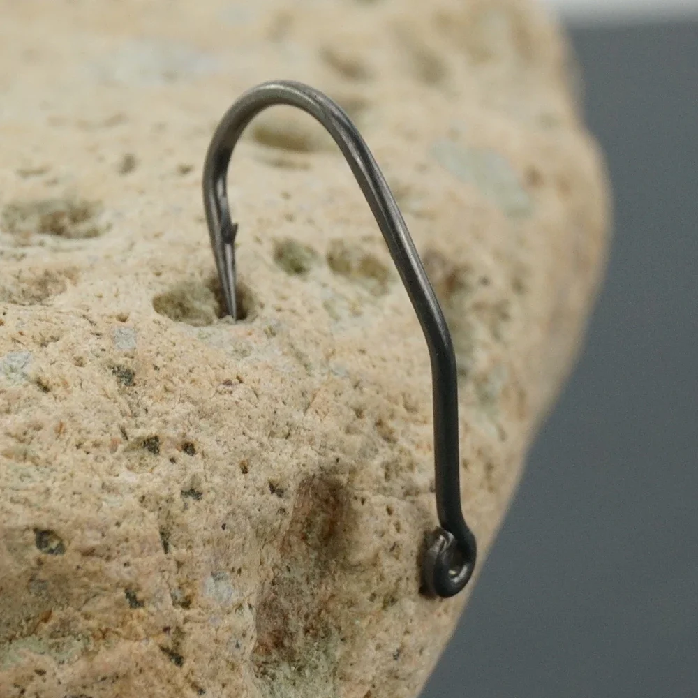 Hirisi 50x Fish Hook PTFE Coated Barbed Fishing Hooks Terminal Tackle 8023 Fishing Accessories