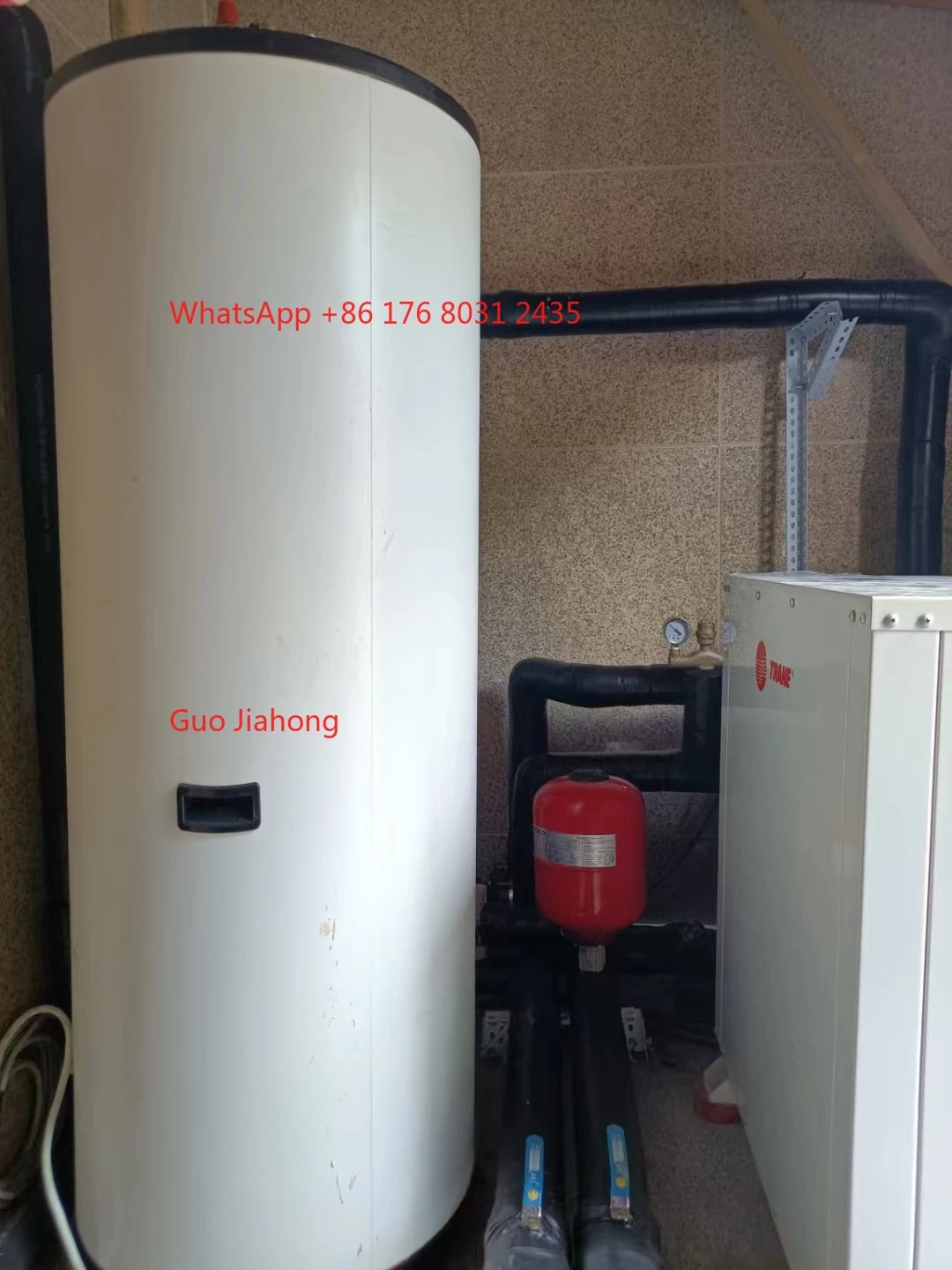 Certificado CE 200L 300l bomba Solar 12v 500w SUS 304/316 bomba de calor calentador de agua amortiguador de bobina de intercambio de acero inoxidable