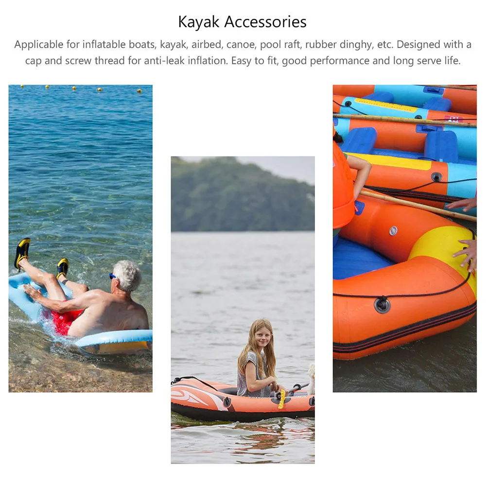 

2Pcs Air Valves Kayak Durable Spiral Nozzles Replaceable for Inflatable Kayaks Rubber Boats Professional Boat Accessory