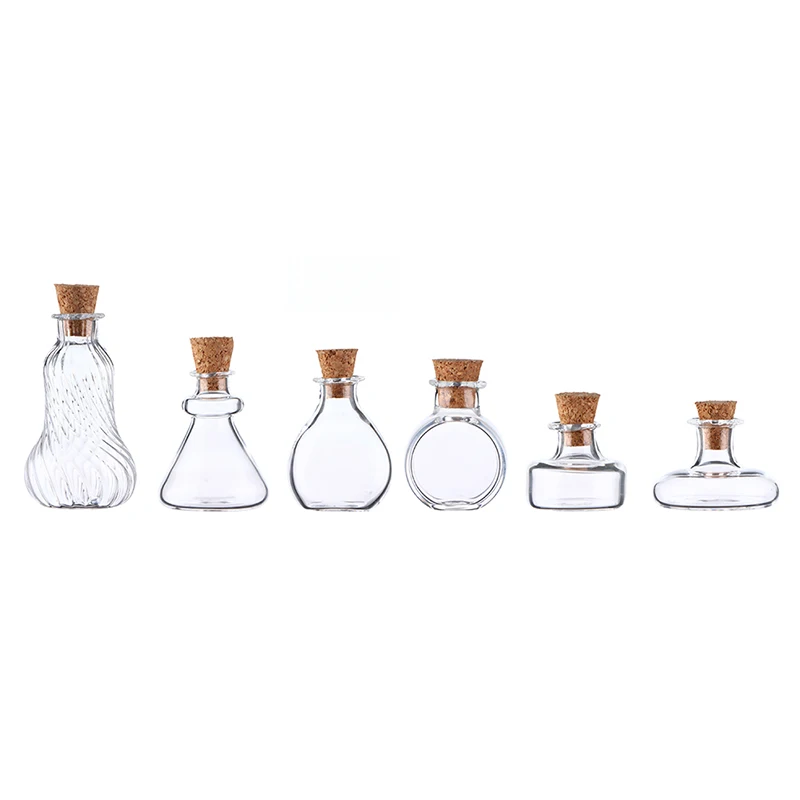 1/12 Schaal Miniatuur Poppenhuis Glas Vaas Mini Streep Wishing Glazen Fles Simulatie Vaas Model Voor Poppenhuis Accessoires Speelgoed