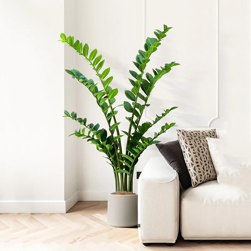 40-70cm Fake Ficus Tree Artificial Money Leaf Plants Plastic Banyan Leaves Real Touch Zamioculcas Plants For Home Shop Decor