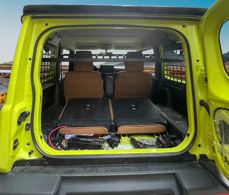 

Модульная панель-органайзер для Suzuki Jimny JB74 2019-2023: модификация заднего багажника, полка для хранения, система Molle