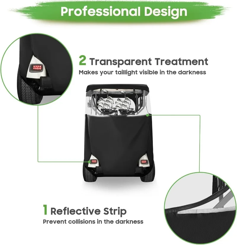 حاوية عربة الجولف 2 راكب لـ EZGO TXT، غطاء تخزين عربة الجولف المحمول المقاوم للماء #6