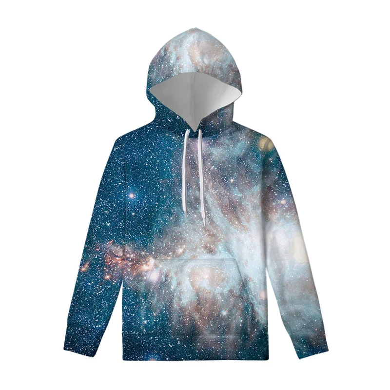 New Hoodies Men Women Galaxy Space 3D Print Long Sleeve Hoodie Hooded Sweatshirts 2024 Street Oversized Graphic Pullovers Tops