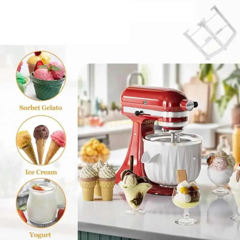 D0AB Ice Cream Factionment مجموعة خلاطية آمنة غسالة الصحون مناسبة لخلاطات حامل المطبخ صنع الحلويات المصنوعة يدويًا