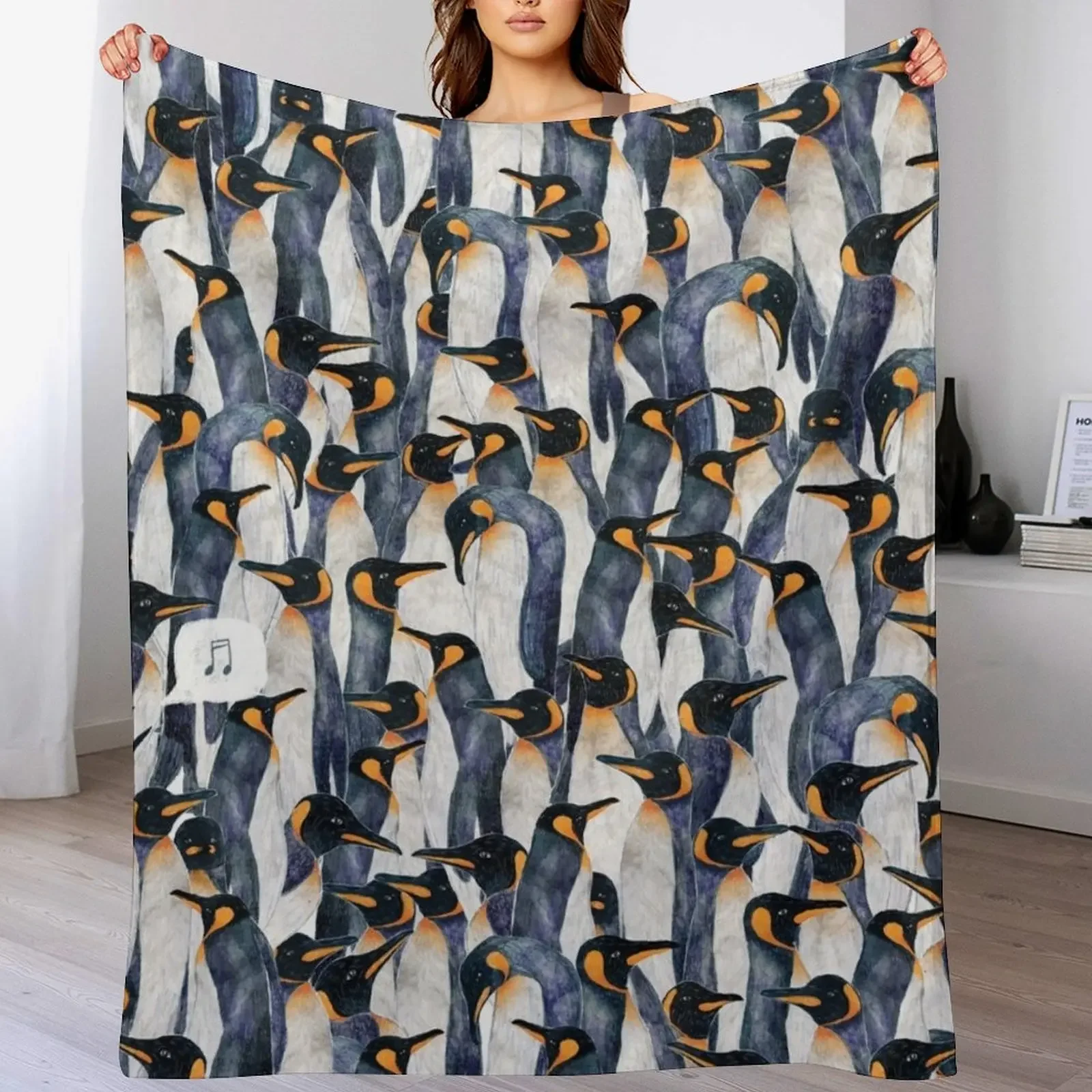 

Singing Penguin Throw Blanket Multi-Purpose warm for winter Soft For Baby Blankets