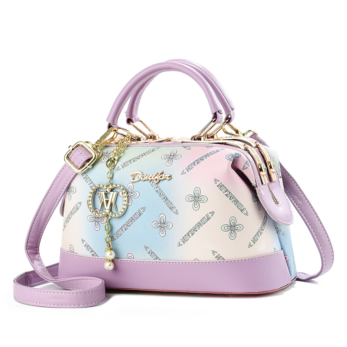 

Женская сумка Gradient Boston, красочная и красивая сумка-мессенджер, модная сумка на одно плечо, сумка с принтом в виде букв, birt.