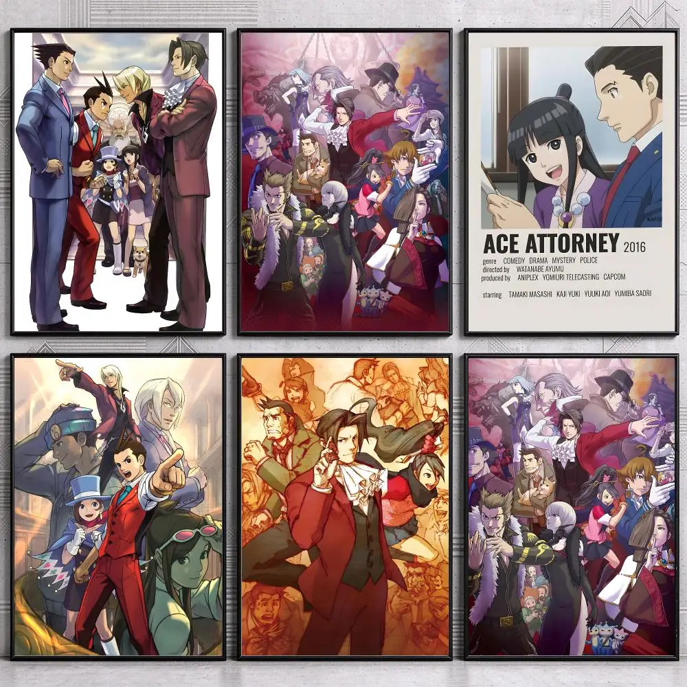 Collector Digital Fantasy Iconic Game Fanart Ace Attorney Poster Modern Wall Art Bedroom Living Room Print Unframed