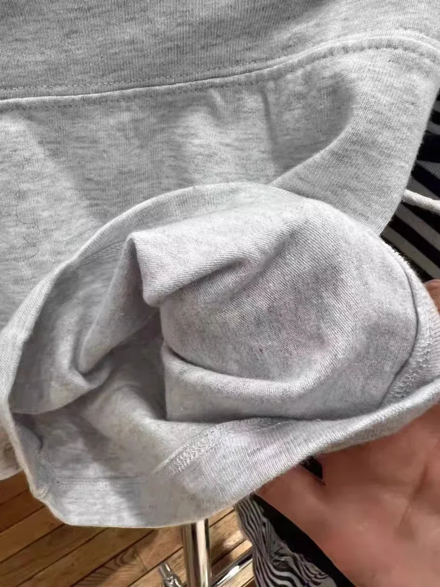 رمادي بسيط Sweatshort امرأة الصيف عالية الخصر سليم مستقيم سراويل قصيرة عادية خمر صندوق رياضي السراويل Y2k Baisc أسفل الملابس