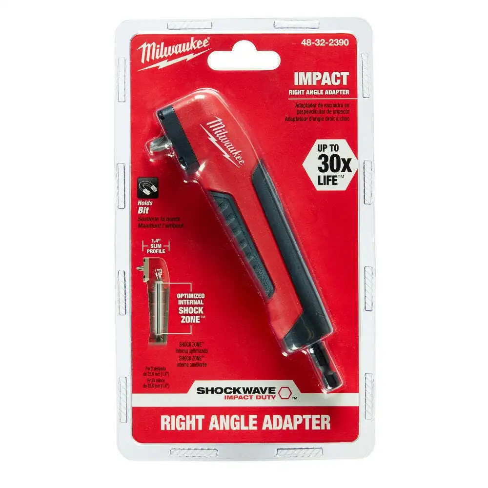 milwaukee adaptador de angulo direito shockzone shock wave impact otimizado 48322390 01