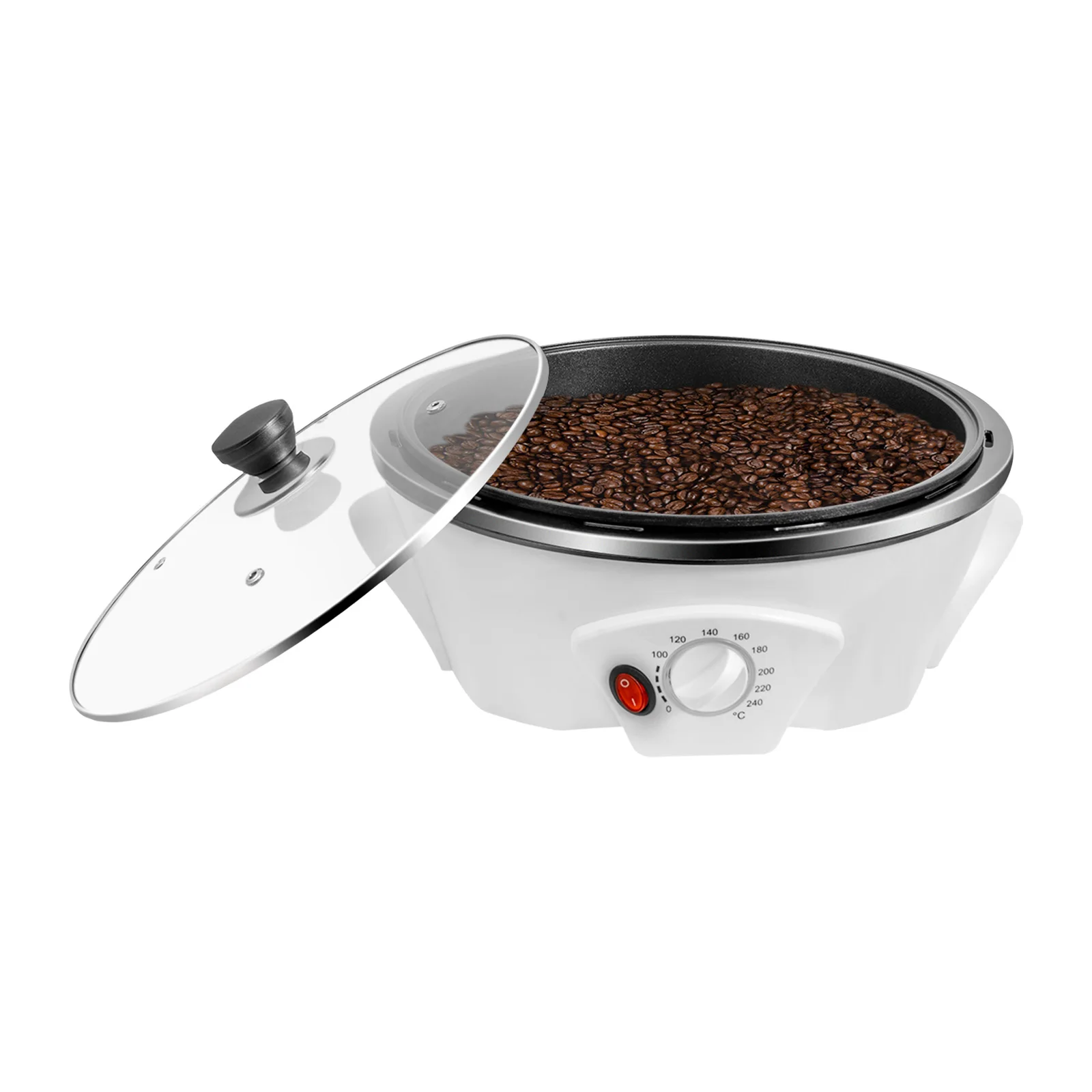 

1500G Electric Coffee Roaster Household Coffee Bean Roasting Baking Machine Home Glass Cover for Baking Peanuts, Melon Seeds