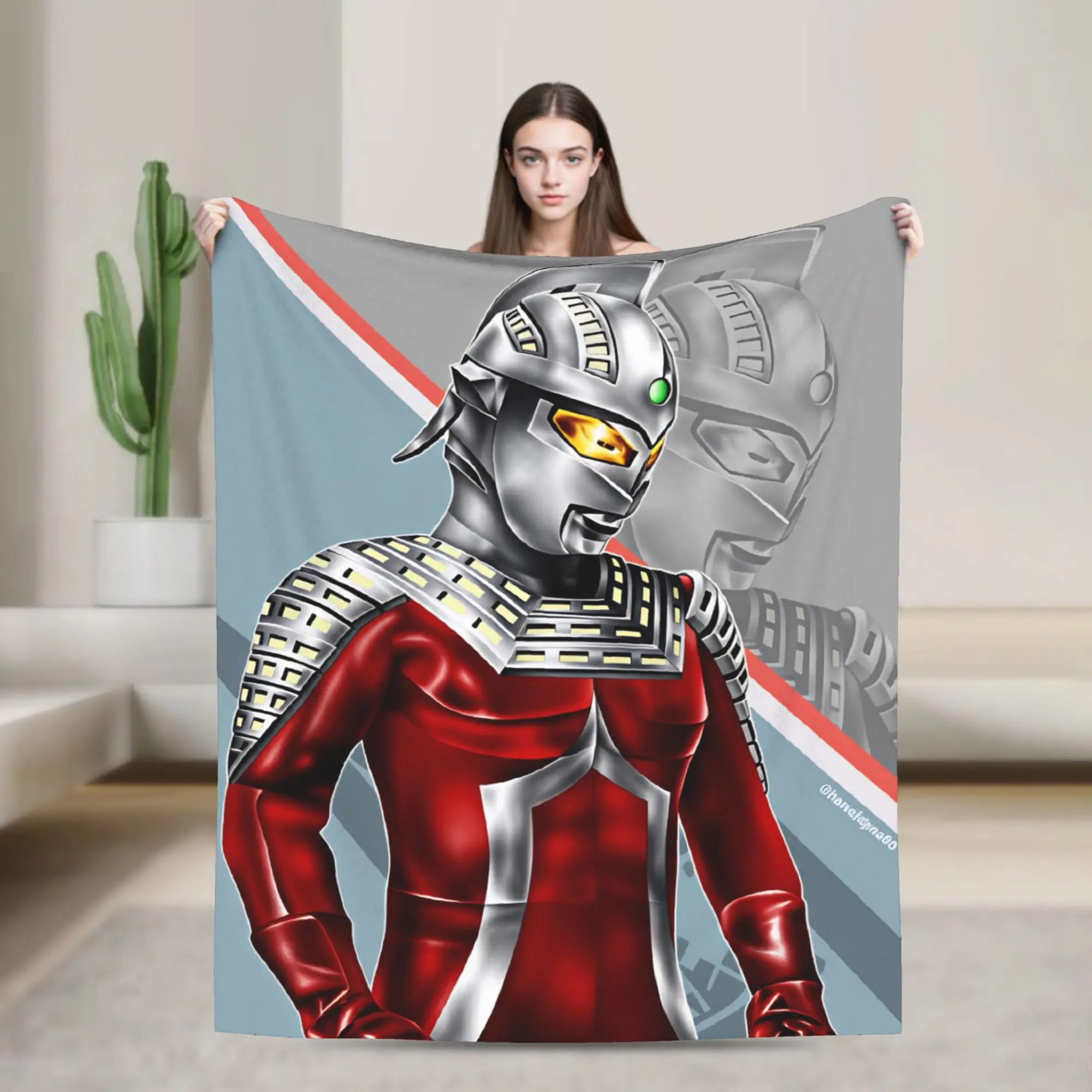 Ultraman Tiga Zero  Flannel Blanket  Soft Throw Blanket for Living Room Travel Fashion Bedspread Sofa Bed Cover