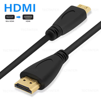 1M Mini HD to HDMI-Compatible Cable Adapter Male to Male 4K 1080p High Speed Cable for HDTV PS3 XBOX Camera Monitor Projector