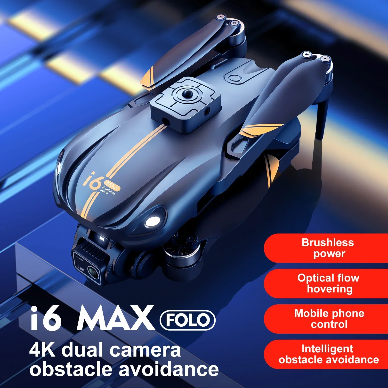 I6 MAX Drone 4K professionnel Dual Camera Drones Obstacle Avoider Brushless Optical Flow Positioning Folding Large Dron Toy 500M