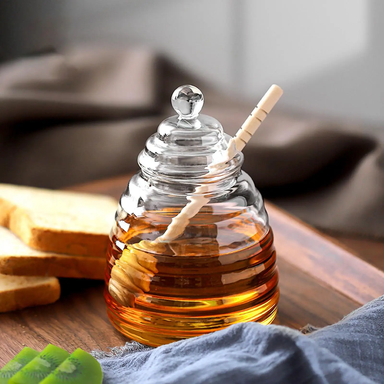 Glass Glass Honey Jar with Dipper Airtight Kitchen Storage Container for Home Food Preservation and Spice Jars - Aliexpress Deal