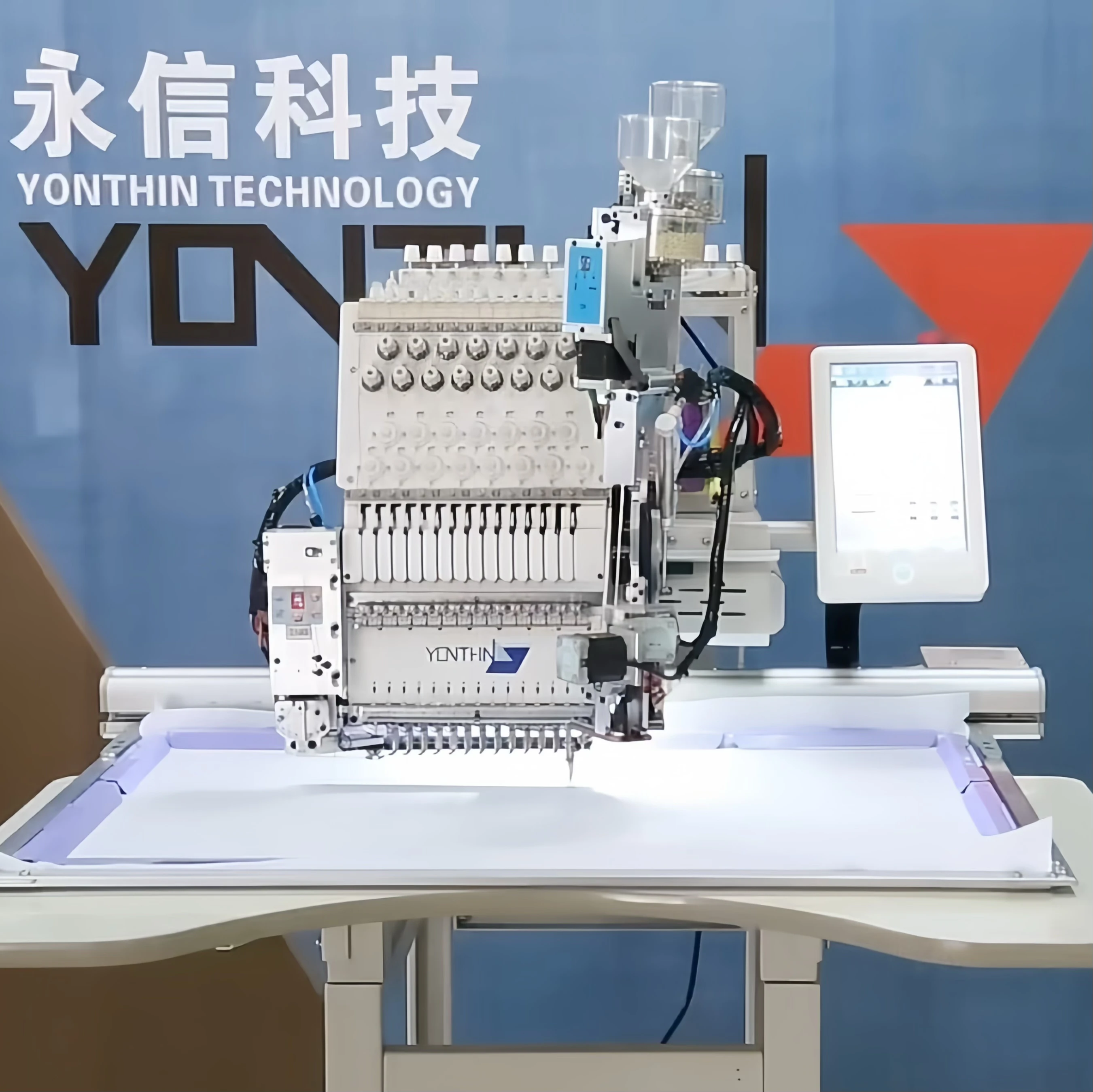 YONTHIN 1 Head Beads Cording Small Embroidery Machine Multi-function Computerized Pearl Embroidery Machine for Home DIY Design