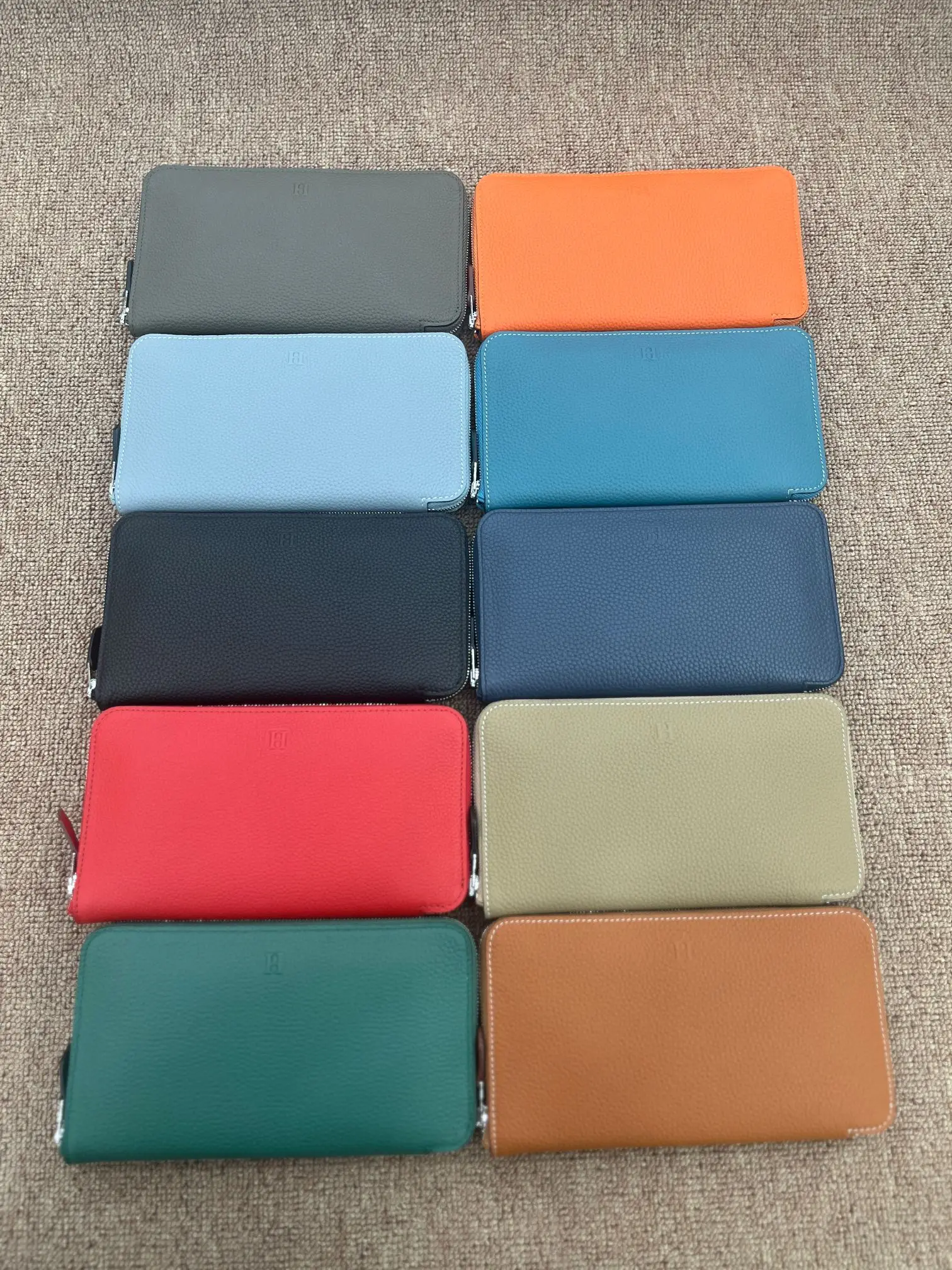 

Women's Long Wallet Genuine Leather Multi-color Zip Wallet Clutch Purse Large Capacity Multi-slot Organizer For Daily Travel Use