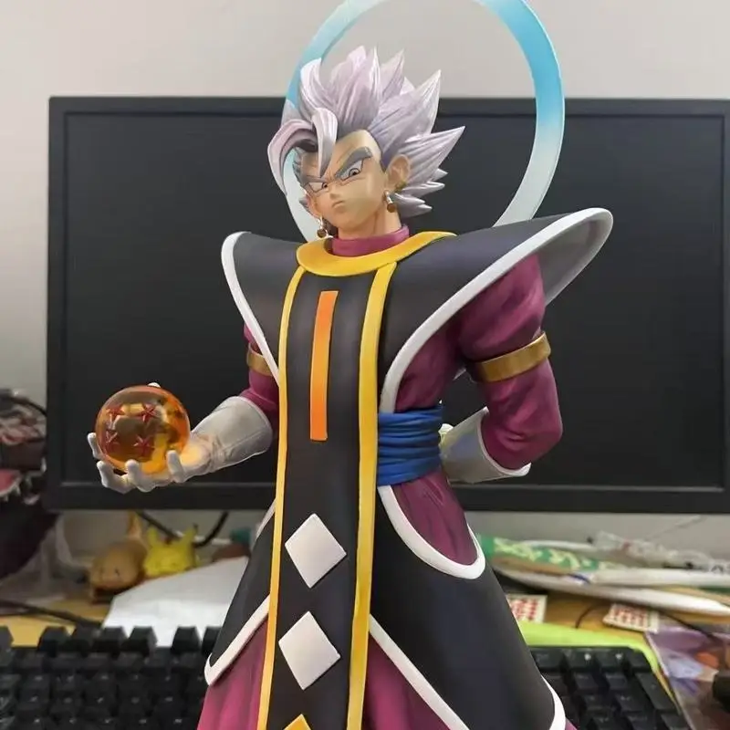 

37cm Dragon Ball Super Saiyan Jt World King God Daishinkan Standing Statue Scene Model Ornament Collection Pvc Handmade Gift