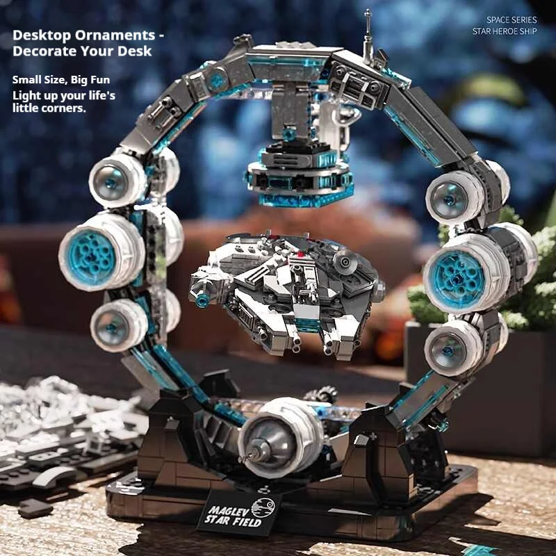 2025 Hot Magnetic Levitation Assembly Building Block Spaceship Model Puzzle Toy High Difficulty Toy Boy Creative Decoration Gift