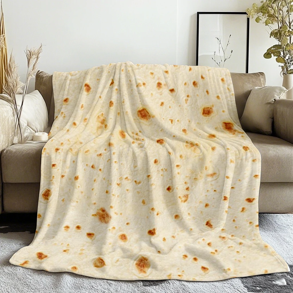 1pc Tortilla Cookies O-Oreo Thin Printed Blanket Accessories Home Blankets Flannel Throw for Sofa,Bed,Travel,Camping